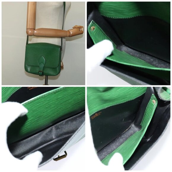 LOUIS VUITTON Epi Cartouchiere MM Shoulder Bag Green - Picture 16 of 16